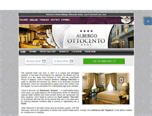 Tablet Screenshot of ottocento.hotelinroma.com