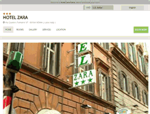 Tablet Screenshot of hotelzara.hotelinroma.com