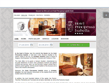 Tablet Screenshot of isabella.hotelinroma.com